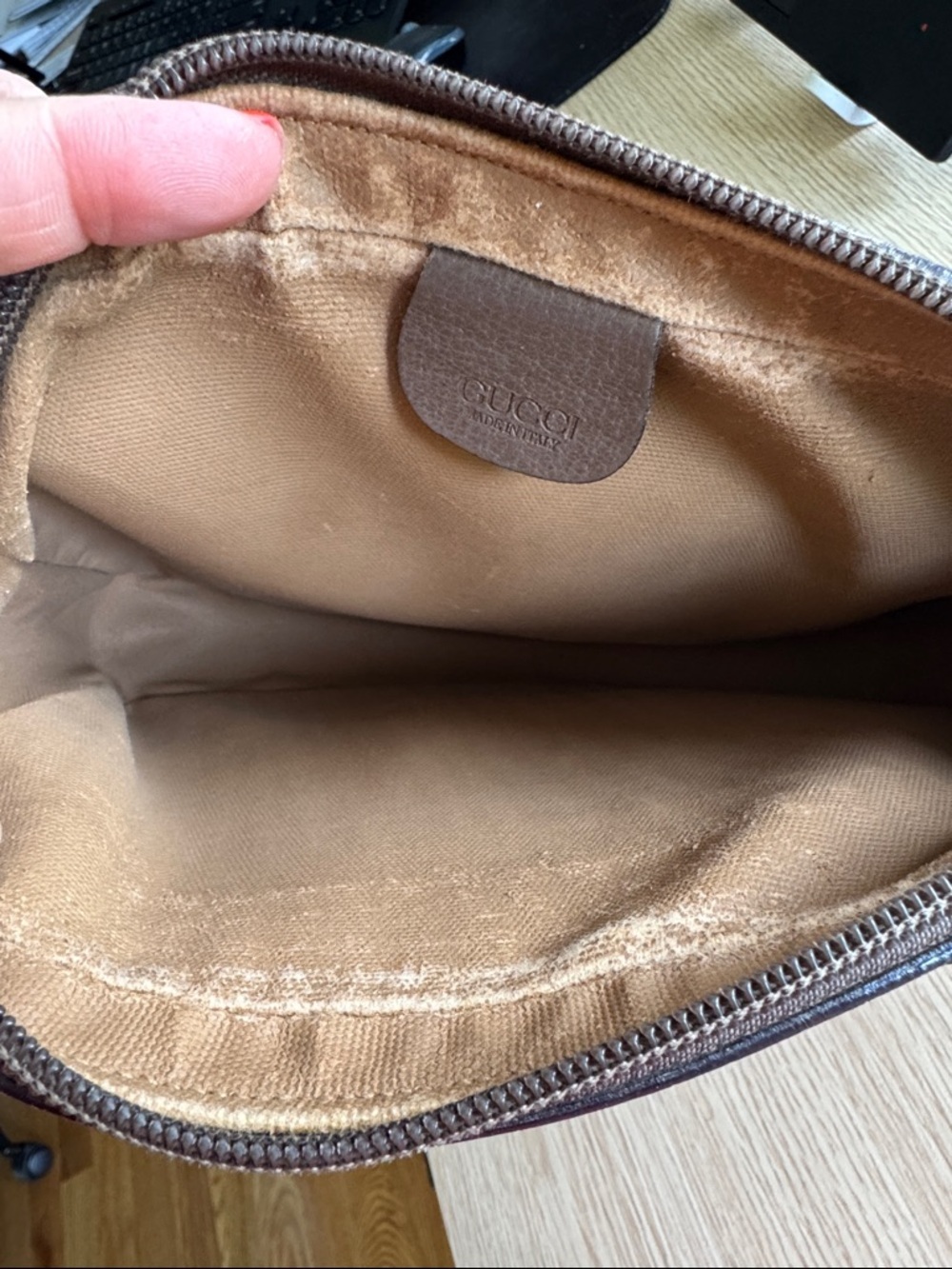 Gucci Brown coated canvas vintage wristlet clutch - Picture 15 of 17